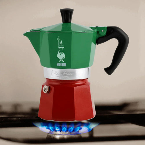 Bialetti Moka Express Tricolore Italia Stovetop Coffee Maker - Bobobiy