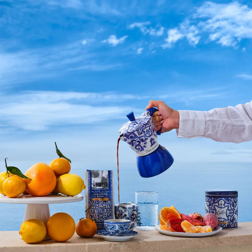 Bialetti X Dolce&Gabbana Blue Mediterranean Moka Induction - Bobobiy