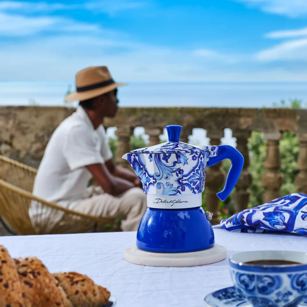 Bialetti X Dolce&Gabbana Blue Mediterranean Moka Induction - Bobobiy