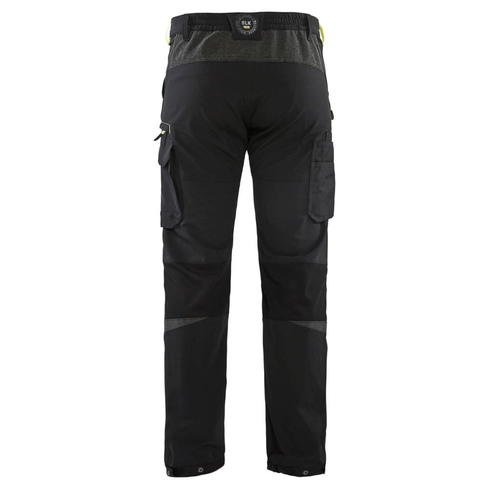 Blaklader-1422-4-Way-Stretch-Service-Work-Trousers-Black-Hi-Vis-Yellow-Workwear-Nation-Ltd-1923 - Bobobiy
