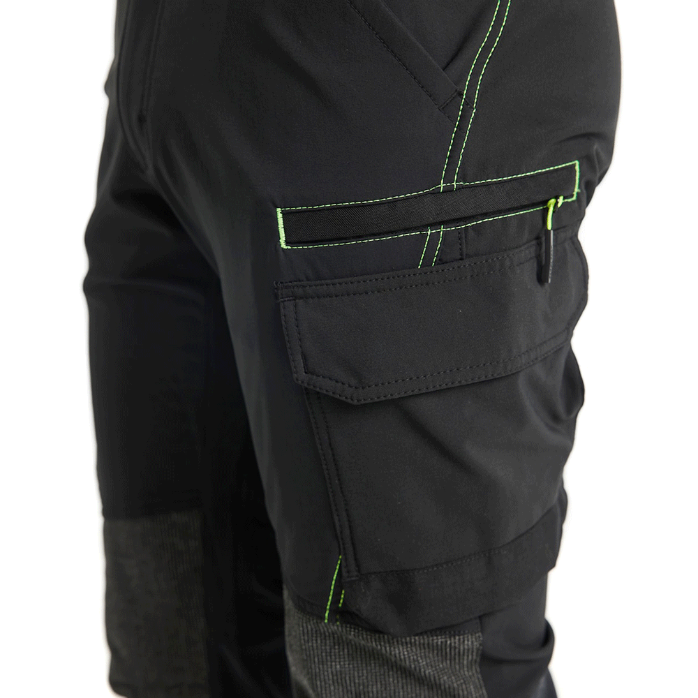 Blaklader-1422-4-Way-Stretch-Service-Work-Trousers-Black-Hi-Vis-Yellow-Workwear-Nation-Ltd-1956 - Bobobiy