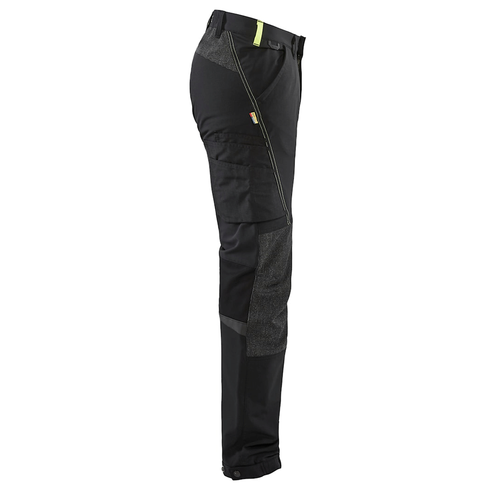 Blaklader-1422-4-Way-Stretch-Service-Work-Trousers-Black-Hi-Vis-Yellow-Workwear-Nation-Ltd-3196 - Bobobiy