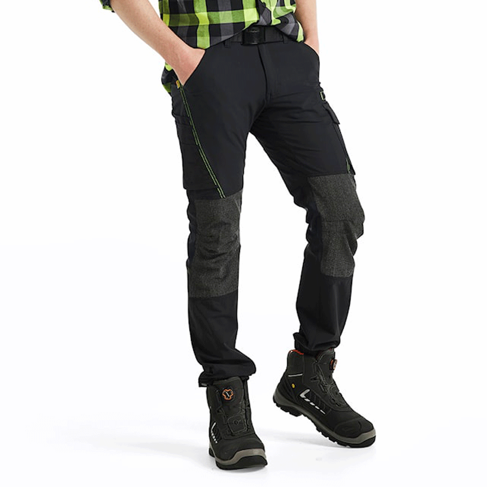 Blaklader-1422-4-Way-Stretch-Service-Work-Trousers-Black-Hi-Vis-Yellow-Workwear-Nation-Ltd-3444 - Bobobiy