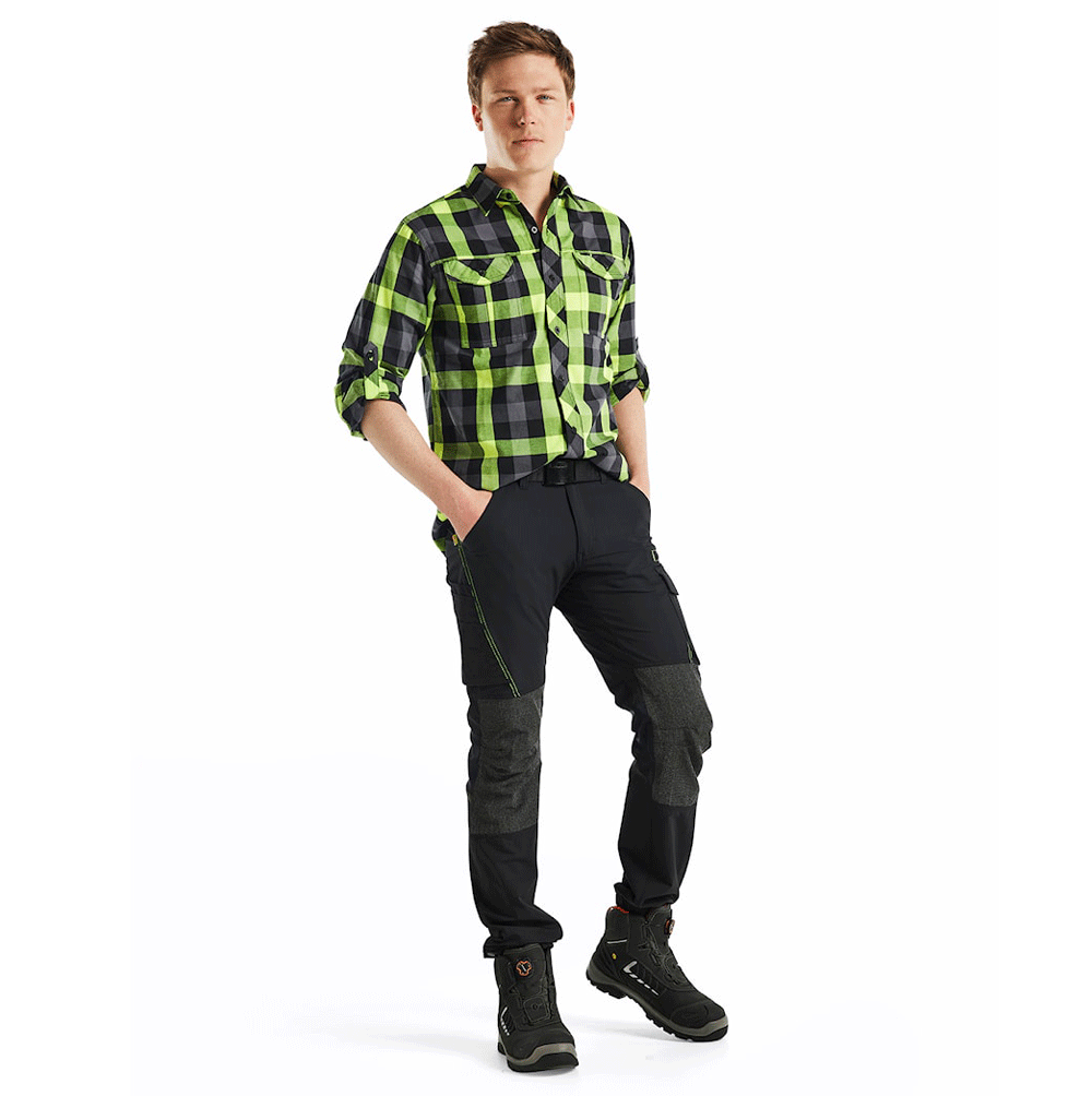 Blaklader-1422-4-Way-Stretch-Service-Work-Trousers-Black-Hi-Vis-Yellow-Workwear-Nation-Ltd-6627 - Bobobiy
