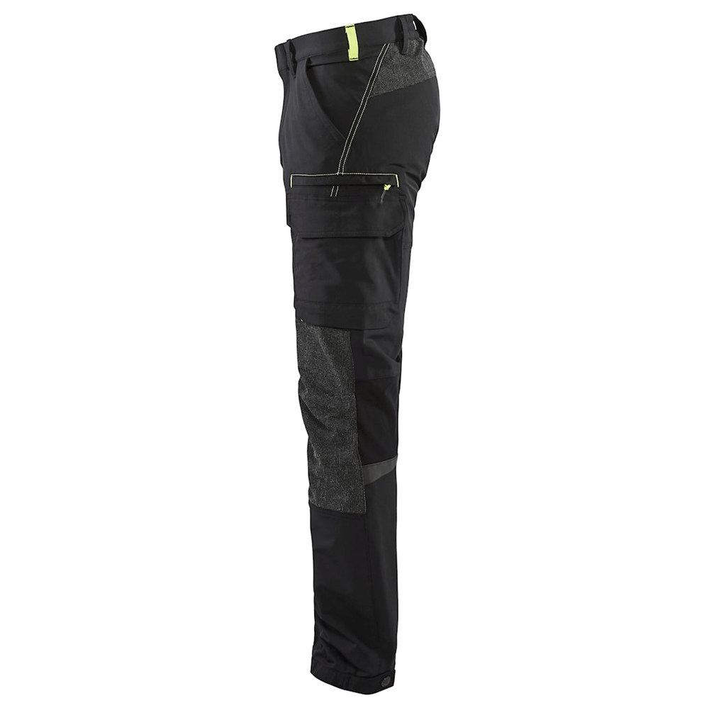 Blaklader-1422-4-Way-Stretch-Service-Work-Trousers-Black-Hi-Vis-Yellow-Workwear-Nation-Ltd-8703 - Bobobiy
