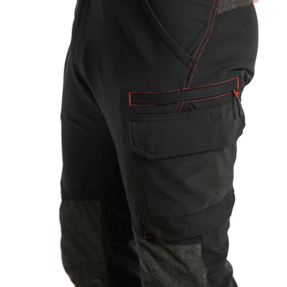 Blaklader-1422-4-Way-Stretch-Service-Work-Trousers-Black-Red-Workwear-Nation-Ltd-6032 - Bobobiy