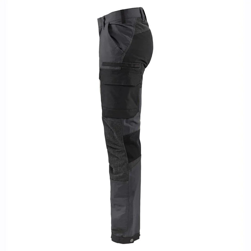 Blaklader-1422-4-Way-Stretch-Service-Work-Trousers-Mid-Grey-Black-Workwear-Nation-Ltd-3206 - Bobobiy