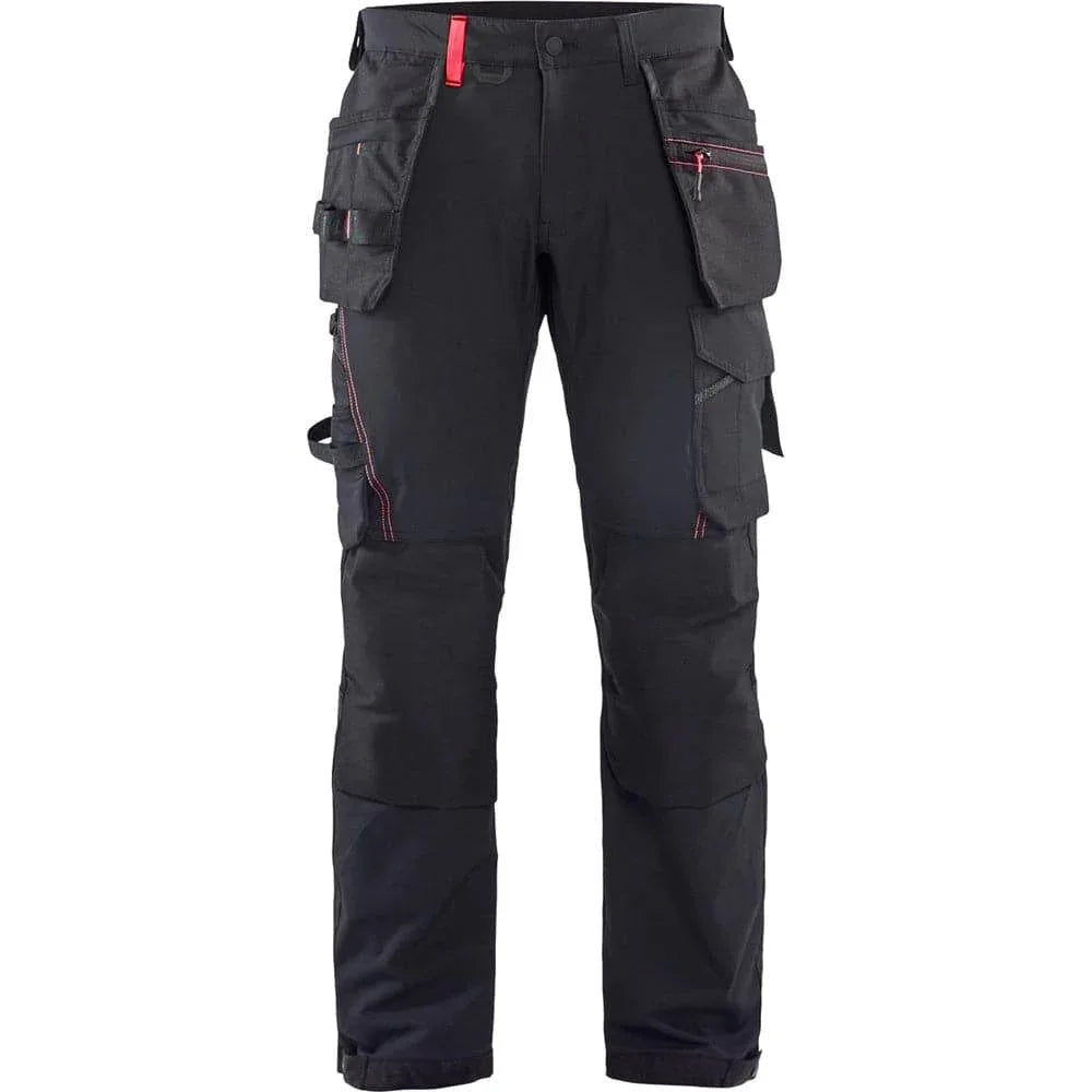 Blaklader-1522-Craftsmen-4-Way-Stretch-Trousers-with-Holster-Pockets-Black-Red-Workwear-Nation-Ltd-1569 - Bobobiy