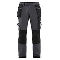 Blaklader-1522-Craftsmen-4-Way-Stretch-Trousers-with-Holster-Pockets-Mid-Grey-Black-Workwear-Nation-Ltd-4343 - Bobobiy