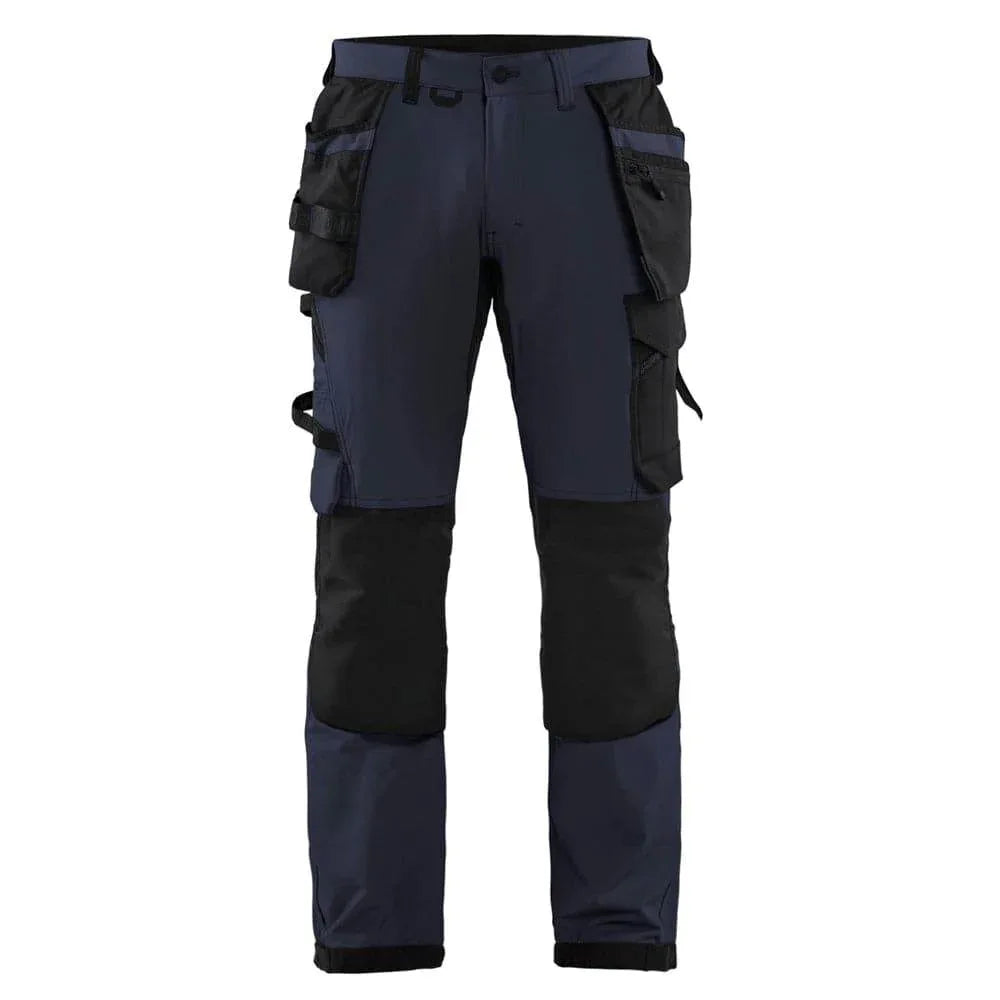 Blaklader-1522-Craftsmen-4-Way-Stretch-Trousers-with-Holster-Pockets-Navy-Black-Workwear-Nation-Ltd-7183 - Bobobiy