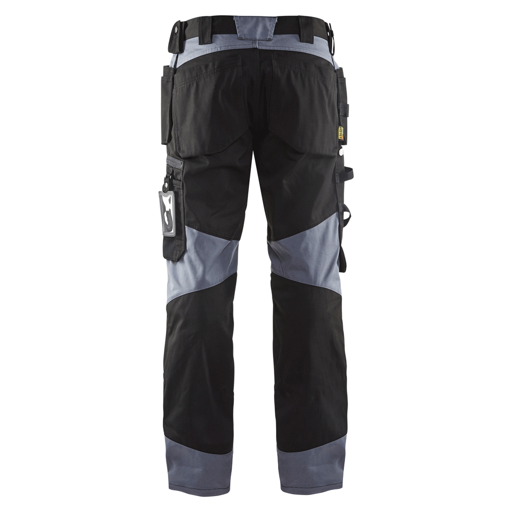 Blaklader-1555-Holster-Pocket-Craftsmen-Work-Trousers-Black-Grey-Workwear-Nation-Ltd-7165 - Bobobiy