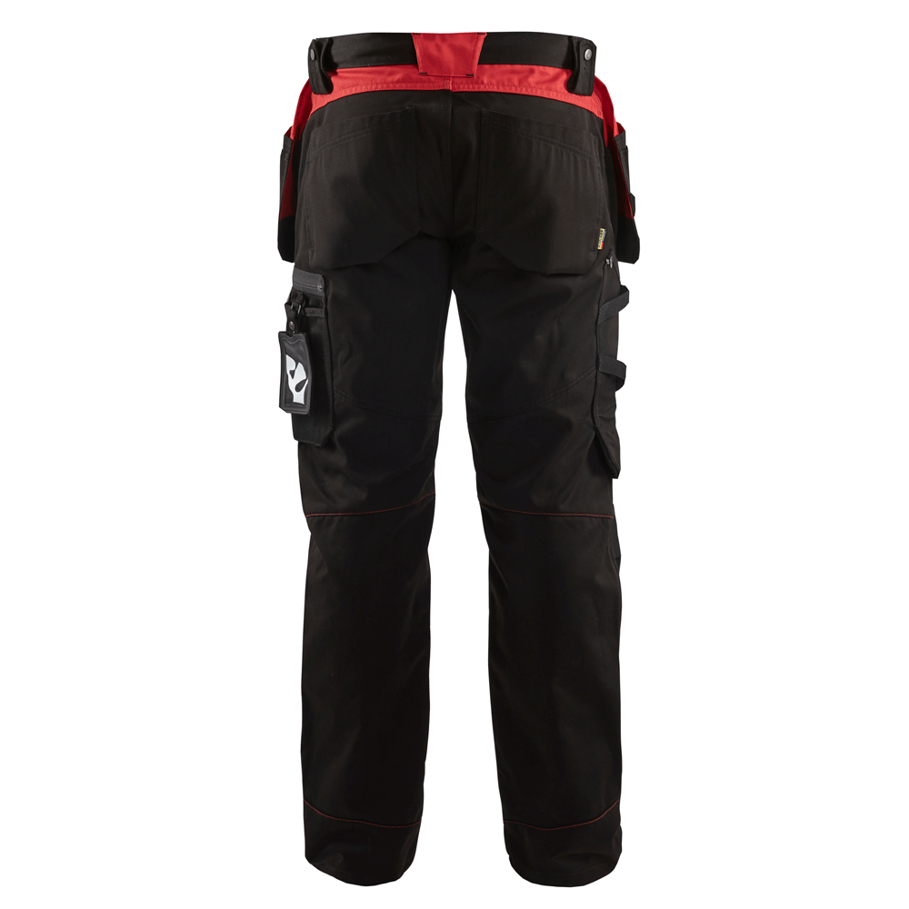Blaklader-1555-Holster-Pocket-Craftsmen-Work-Trousers-Black-Red-Workwear-Nation-Ltd-453 - Bobobiy