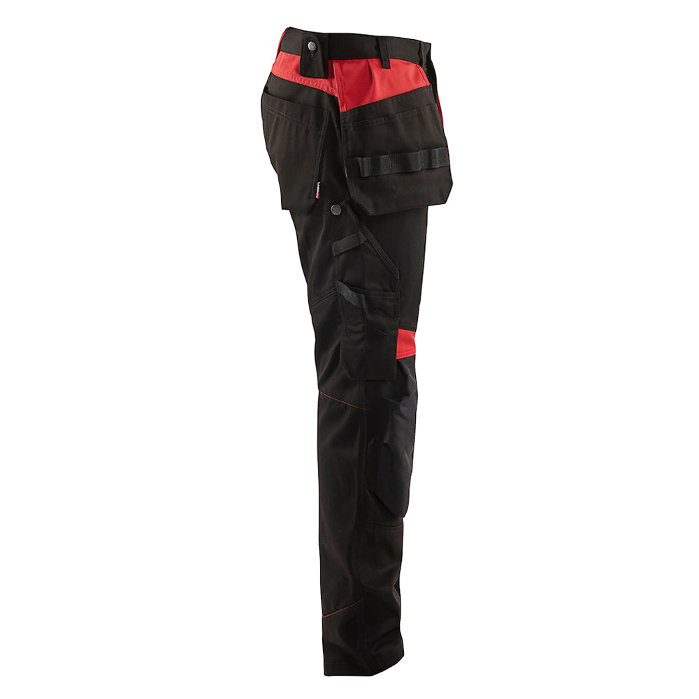 Blaklader-1555-Holster-Pocket-Craftsmen-Work-Trousers-Black-Red-Workwear-Nation-Ltd-6855 - Bobobiy