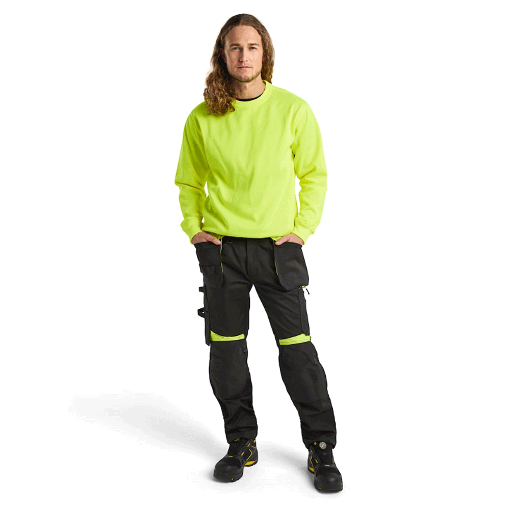 Blaklader-1555-Holster-Pocket-Craftsmen-Work-Trousers-Black-Yellow-Workwear-Nation-Ltd-458 - Bobobiy