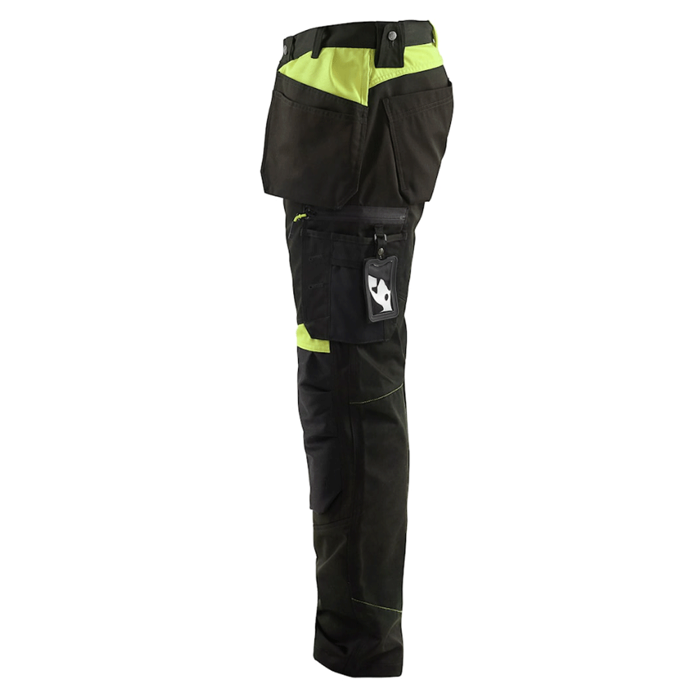 Blaklader-1555-Holster-Pocket-Craftsmen-Work-Trousers-Black-Yellow-Workwear-Nation-Ltd-7139 - Bobobiy
