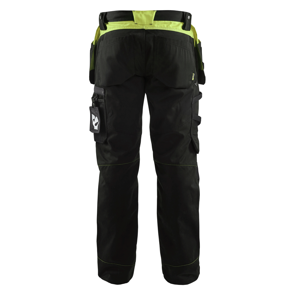 Blaklader-1555-Holster-Pocket-Craftsmen-Work-Trousers-Black-Yellow-Workwear-Nation-Ltd-8678 - Bobobiy