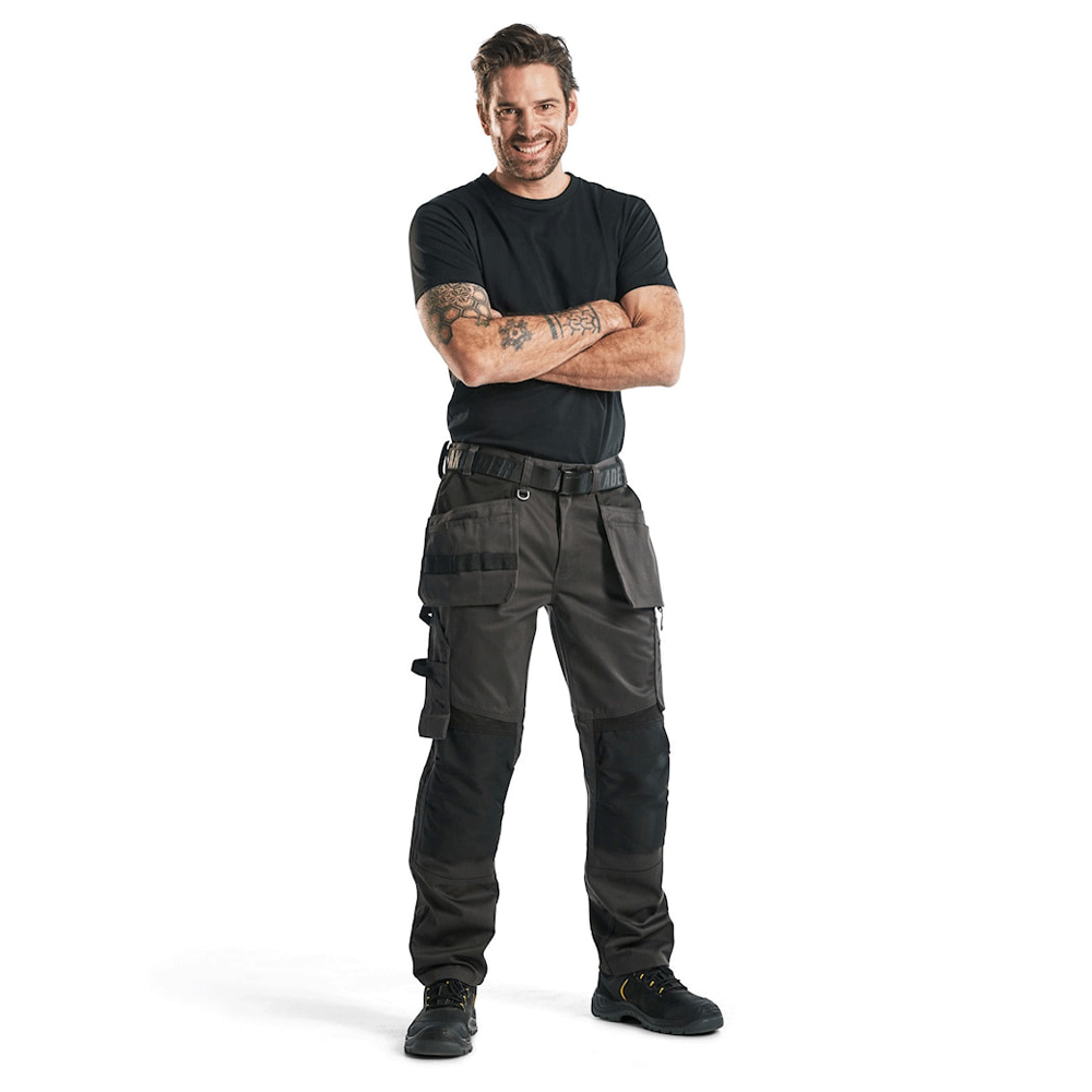 Blaklader-1555-Holster-Pocket-Craftsmen-Work-Trousers-Dark-Grey-Black-Workwear-Nation-Ltd-683 - Bobobiy