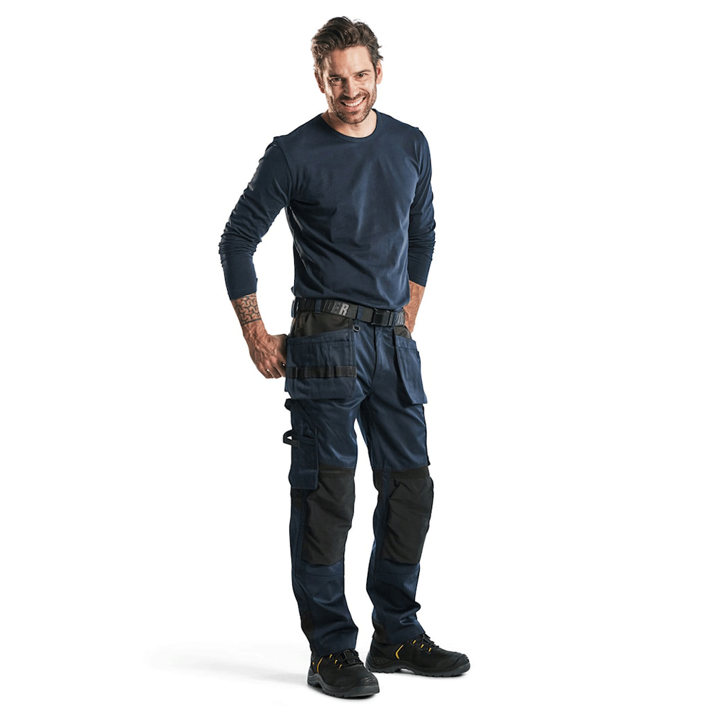 Blaklader-1555-Holster-Pocket-Craftsmen-Work-Trousers-Dark-Navy-Black-Workwear-Nation-Ltd-5344 - Bobobiy
