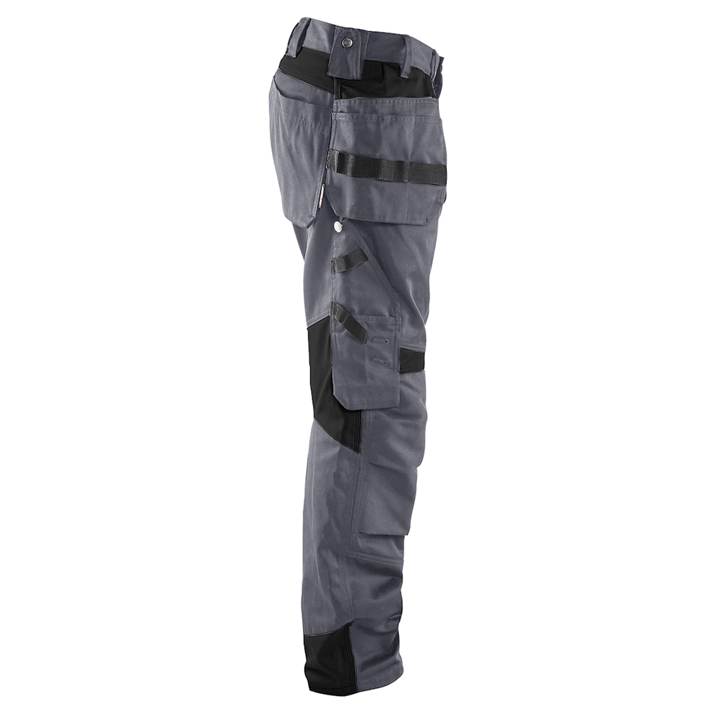 Blaklader-1555-Holster-Pocket-Craftsmen-Work-Trousers-Grey-Black-Workwear-Nation-Ltd-9328 - Bobobiy