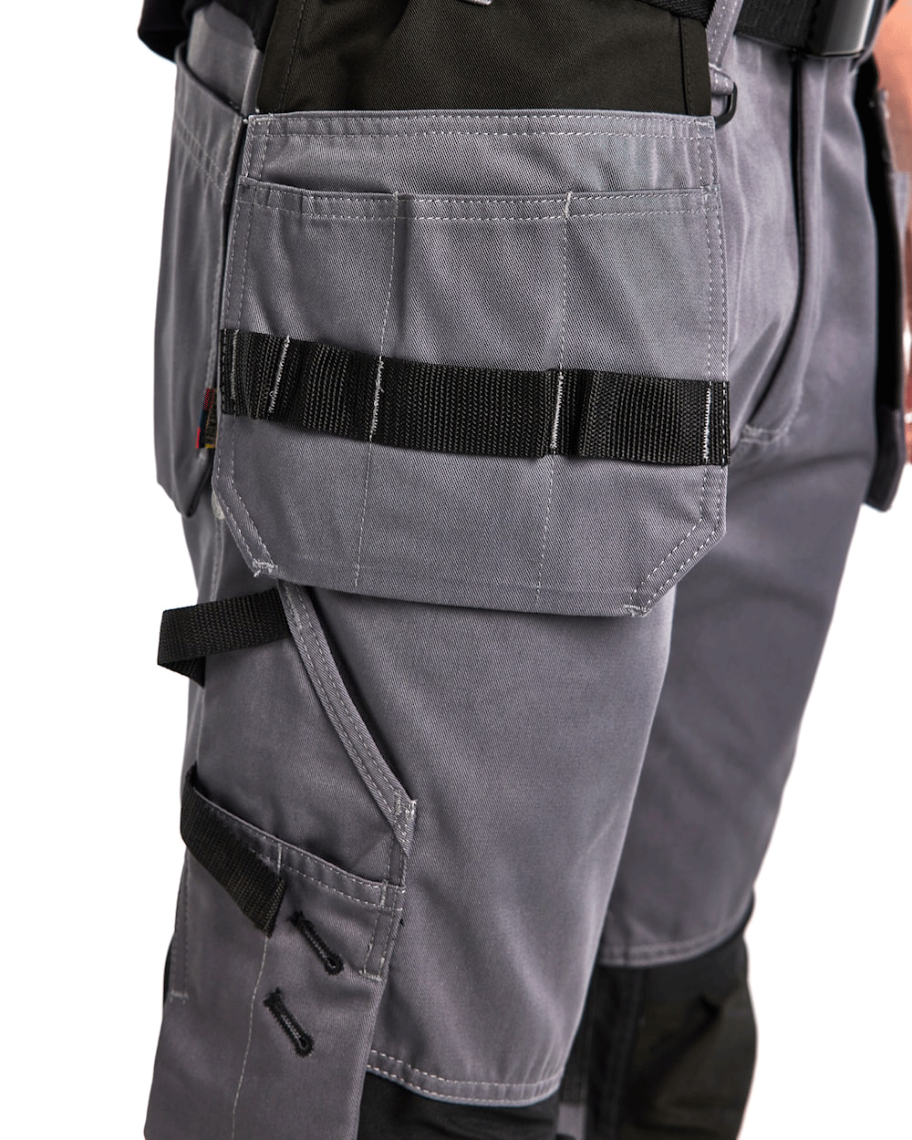 Blaklader-1555-Holster-Pocket-Craftsmen-Work-Trousers-Mid-Grey-Black-Workwear-Nation-Ltd-3508 - Bobobiy