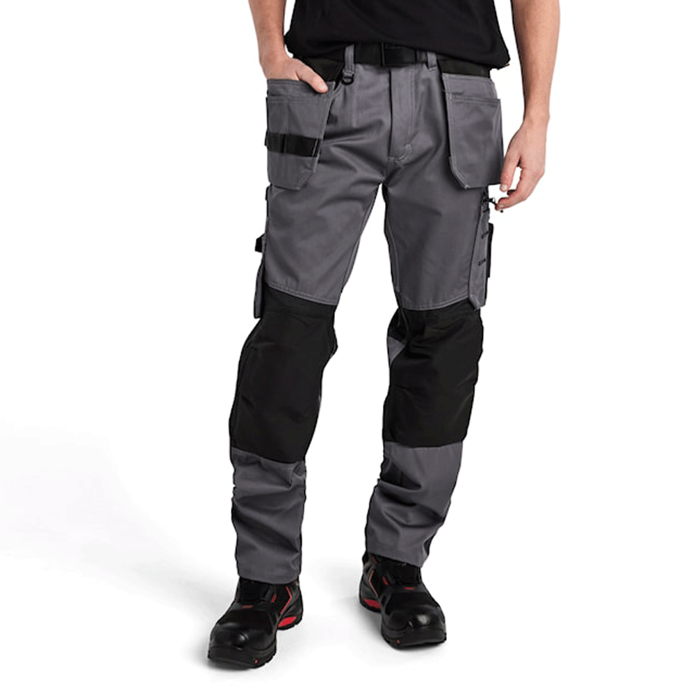 Blaklader-1555-Holster-Pocket-Craftsmen-Work-Trousers-Mid-Grey-Black-Workwear-Nation-Ltd-5965 - Bobobiy
