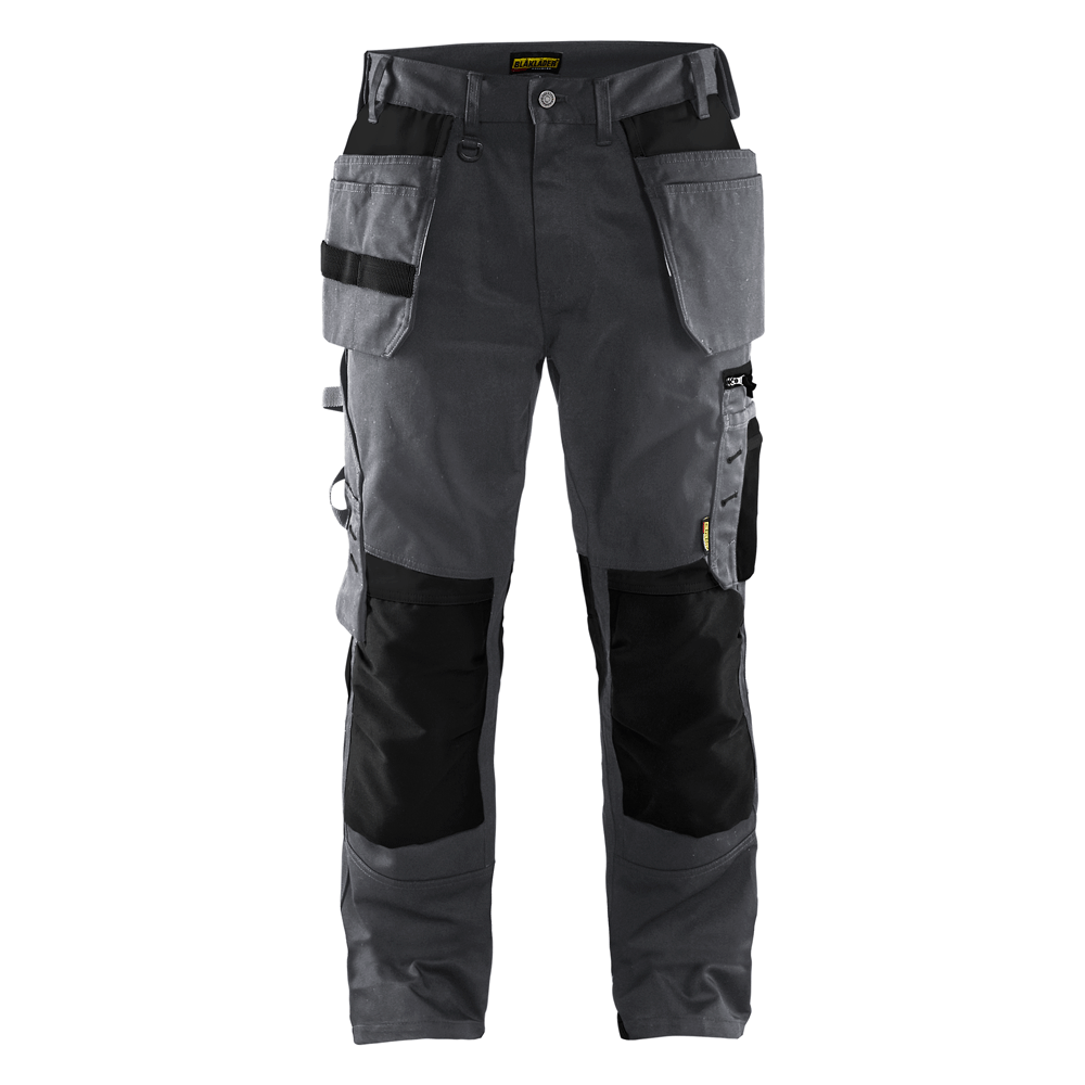 Blaklader-1555-Holster-Pocket-Craftsmen-Work-Trousers-Mid-Grey-Black-Workwear-Nation-Ltd-6518 - Bobobiy