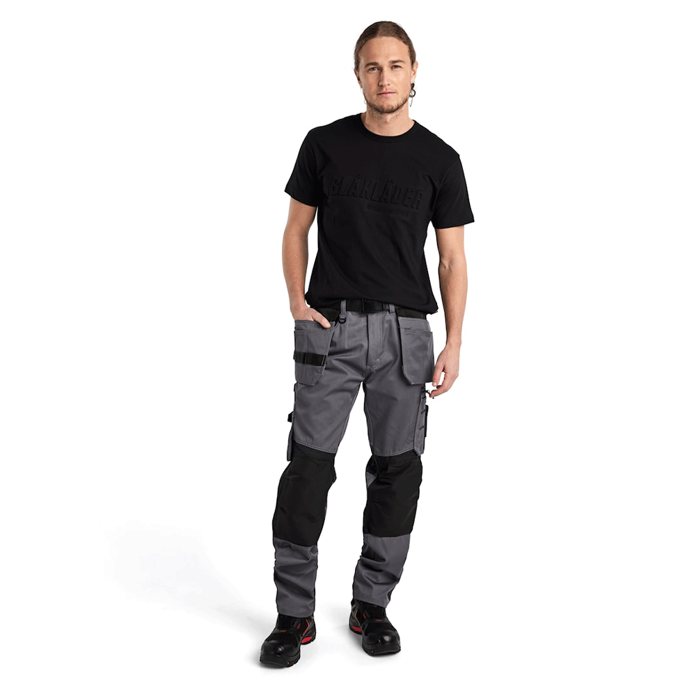 Blaklader-1555-Holster-Pocket-Craftsmen-Work-Trousers-Mid-Grey-Black-Workwear-Nation-Ltd-7124 - Bobobiy