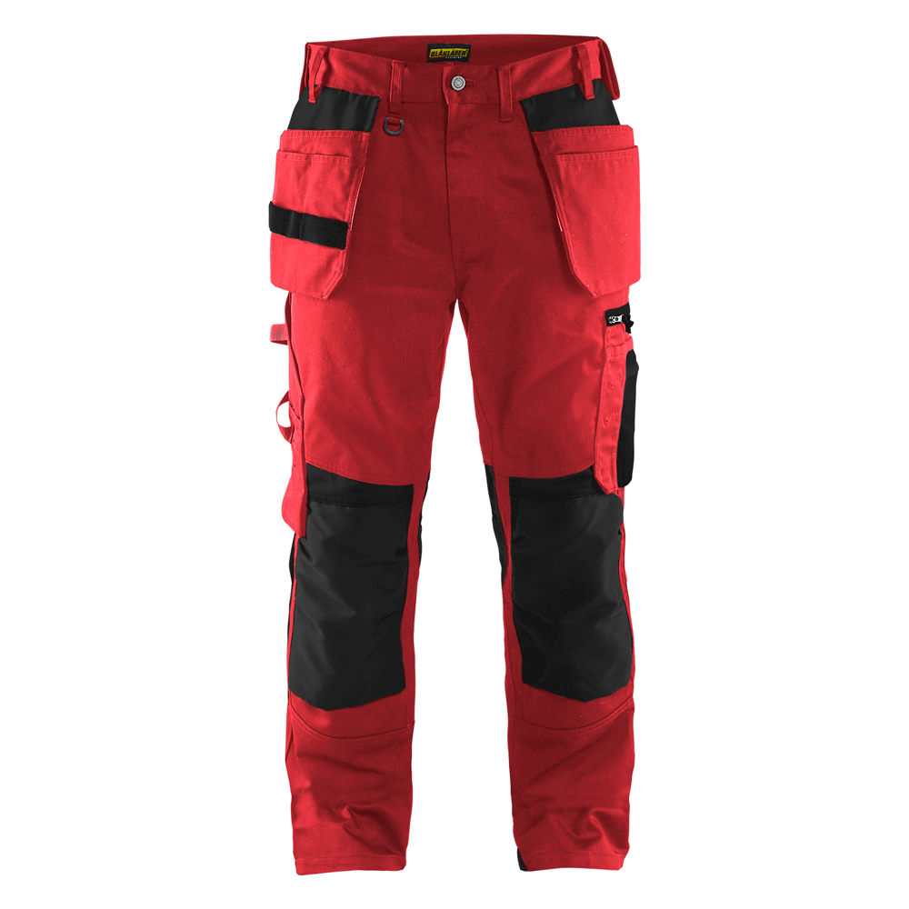 Blaklader-1555-Holster-Pocket-Craftsmen-Work-Trousers-Red-Black-Workwear-Nation-Ltd-4703 - Bobobiy