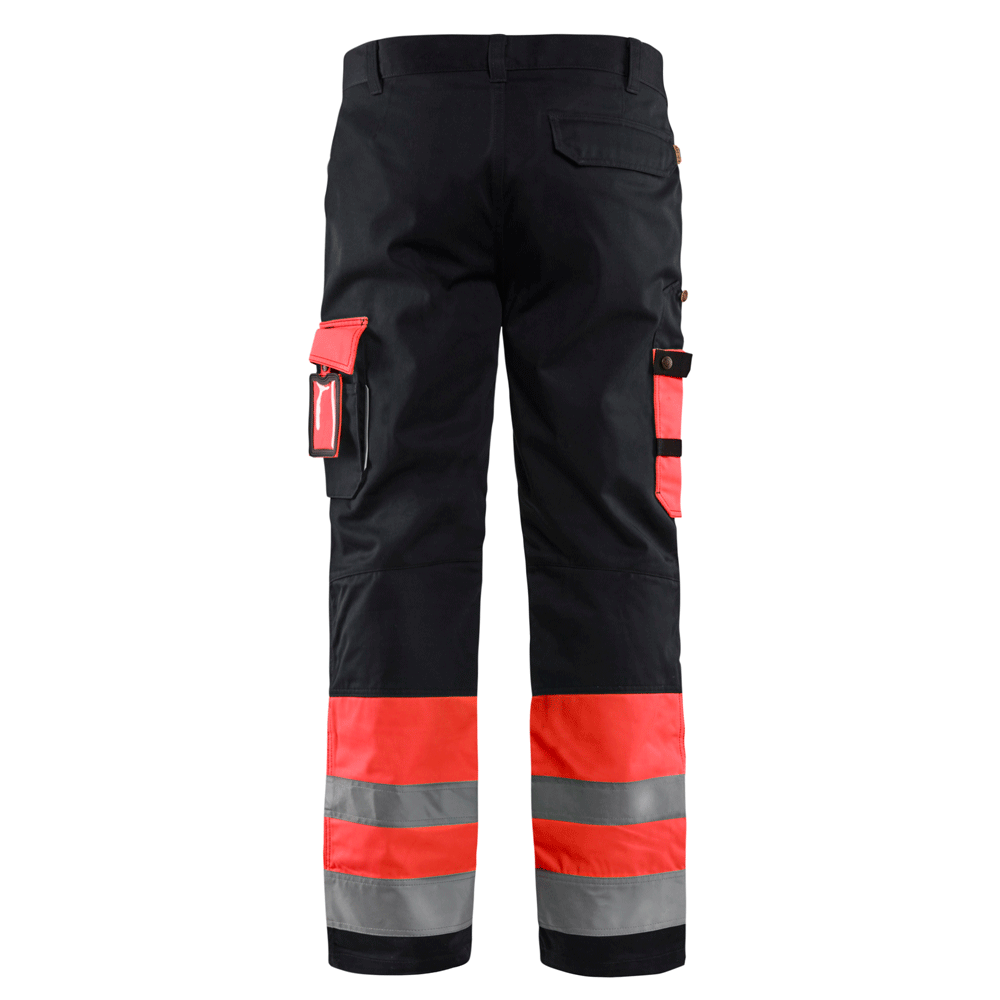 Blaklader-1584-Hi-Vis-Professional-Drivers-Work-Trousers-Black-Red-Workwear-Nation-Ltd-4792 - Bobobiy