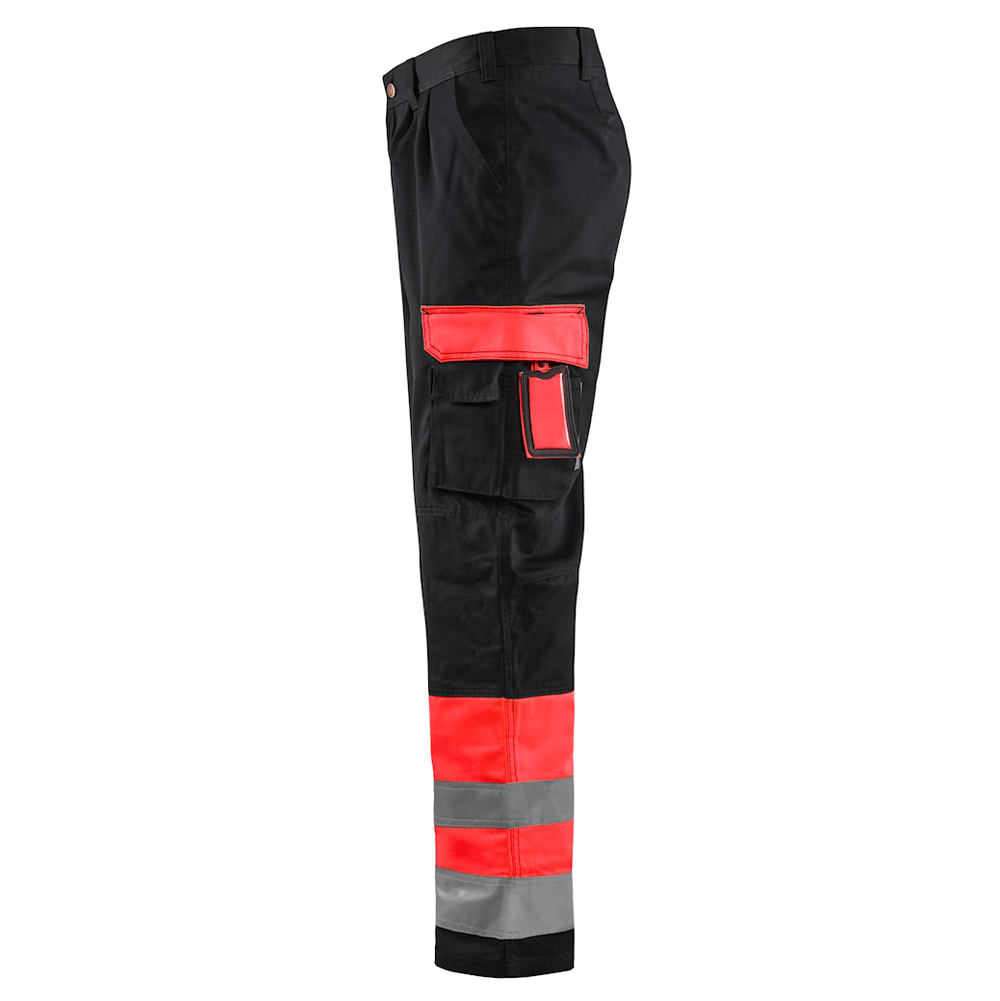 Blaklader-1584-Hi-Vis-Professional-Drivers-Work-Trousers-Black-Red-Workwear-Nation-Ltd-708 - Bobobiy