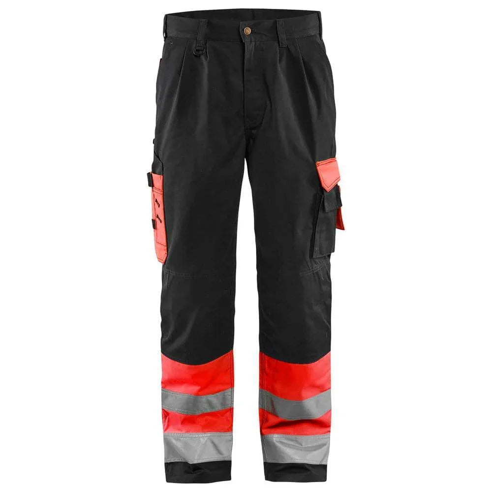 Blaklader-1584-Hi-Vis-Professional-Drivers-Work-Trousers-Black-Red-Workwear-Nation-Ltd-8451 - Bobobiy