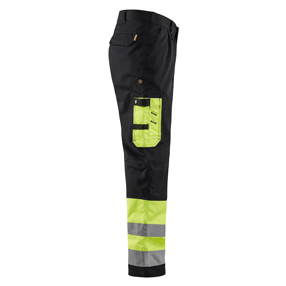 Blaklader-1584-Hi-Vis-Professional-Drivers-Work-Trousers-Black-Yellow-Workwear-Nation-Ltd-4592 - Bobobiy