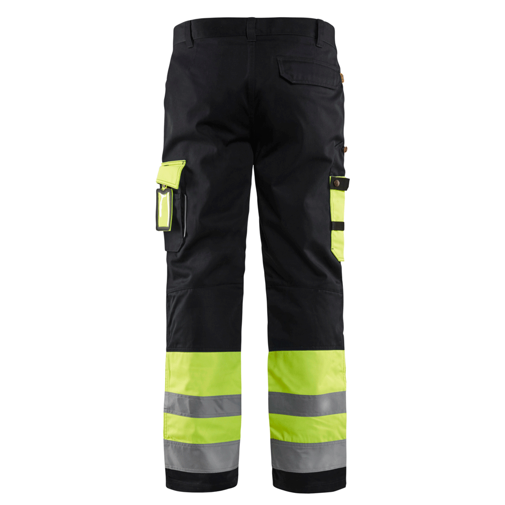 Blaklader-1584-Hi-Vis-Professional-Drivers-Work-Trousers-Black-Yellow-Workwear-Nation-Ltd-6083 - Bobobiy