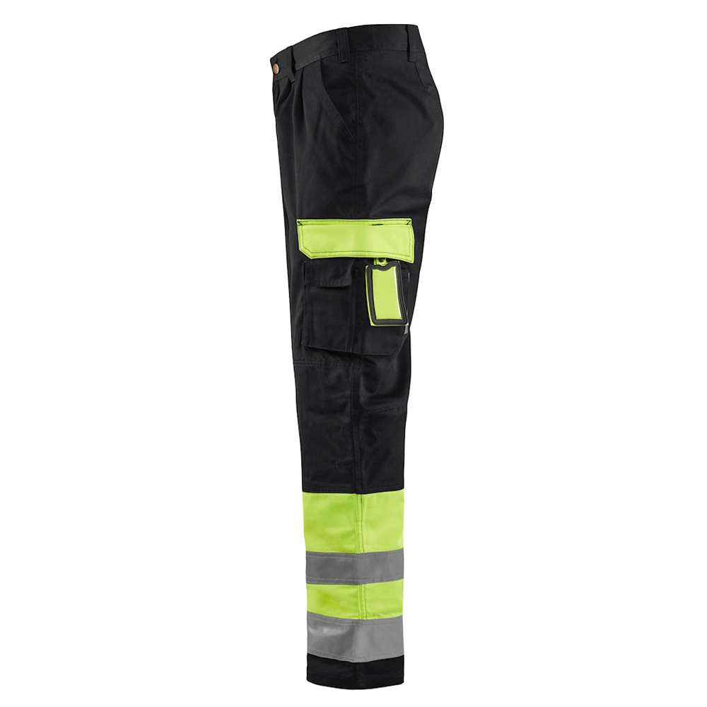 Blaklader-1584-Hi-Vis-Professional-Drivers-Work-Trousers-Black-Yellow-Workwear-Nation-Ltd-8089 - Bobobiy