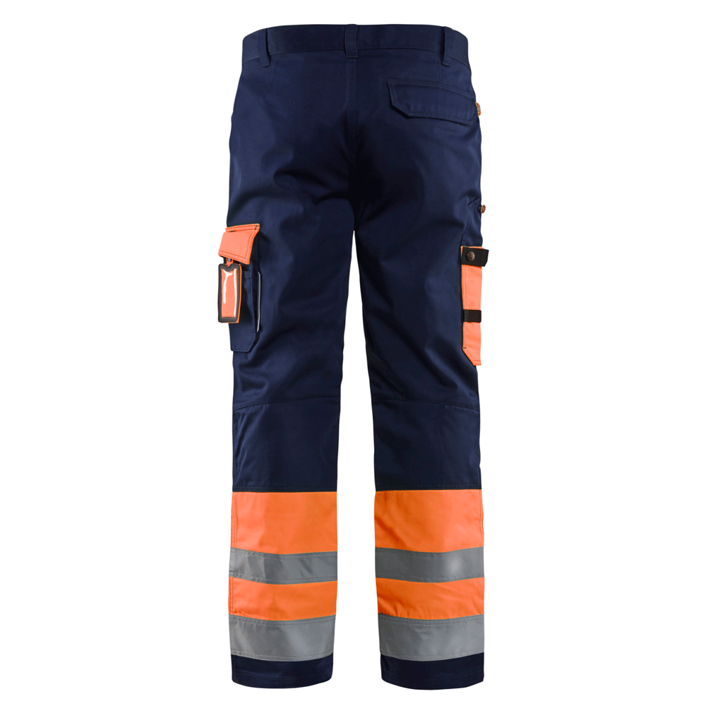 Blaklader-1584-Hi-Vis-Professional-Drivers-Work-Trousers-Blue-Orange-Workwear-Nation-Ltd-4525 - Bobobiy