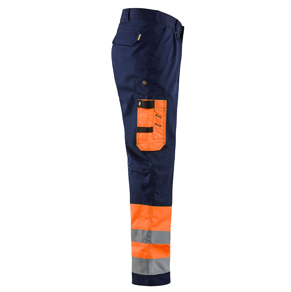 Blaklader-1584-Hi-Vis-Professional-Drivers-Work-Trousers-Blue-Orange-Workwear-Nation-Ltd-5718 - Bobobiy