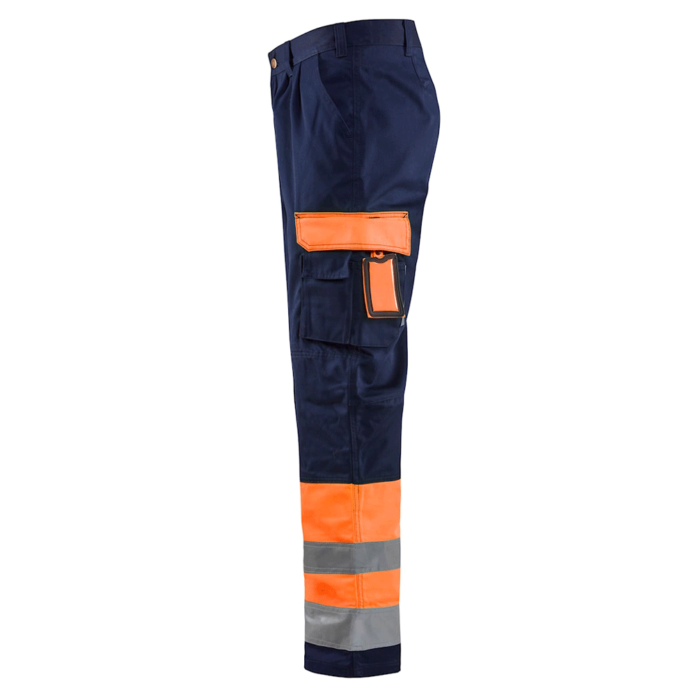 Blaklader-1584-Hi-Vis-Professional-Drivers-Work-Trousers-Blue-Orange-Workwear-Nation-Ltd-663 - Bobobiy