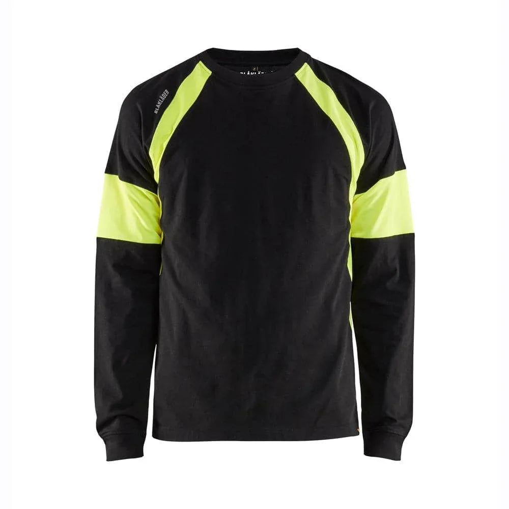 Blaklader-3520-Long-Sleeved-T-Shirt-with-Hi-Vis-Panels-Workwear-Nation-Ltd-4483 - Bobobiy