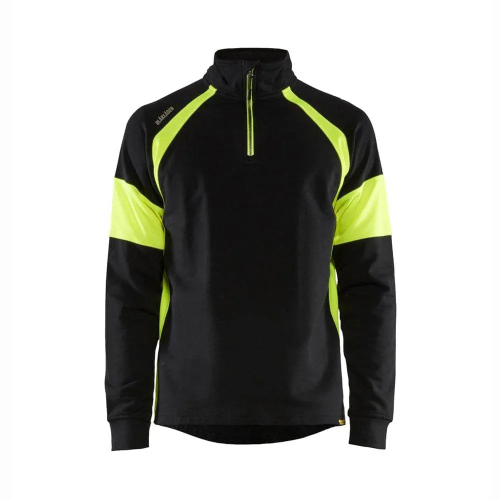 Blaklader-3550-1-4-Zip-Sweatshirt-with-Hi-Vis-Panels-Workwear-Nation-Ltd-8770 - Bobobiy