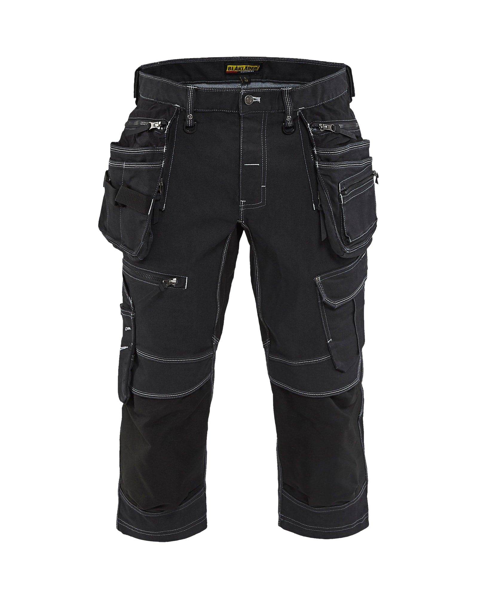 Blaklader-X1900-1991-3-4-Length-Stretch-Knee-Pad-Holster-Pocket-Pirate-Trousers-Workwear-Nation-Ltd-3253 - Bobobiy