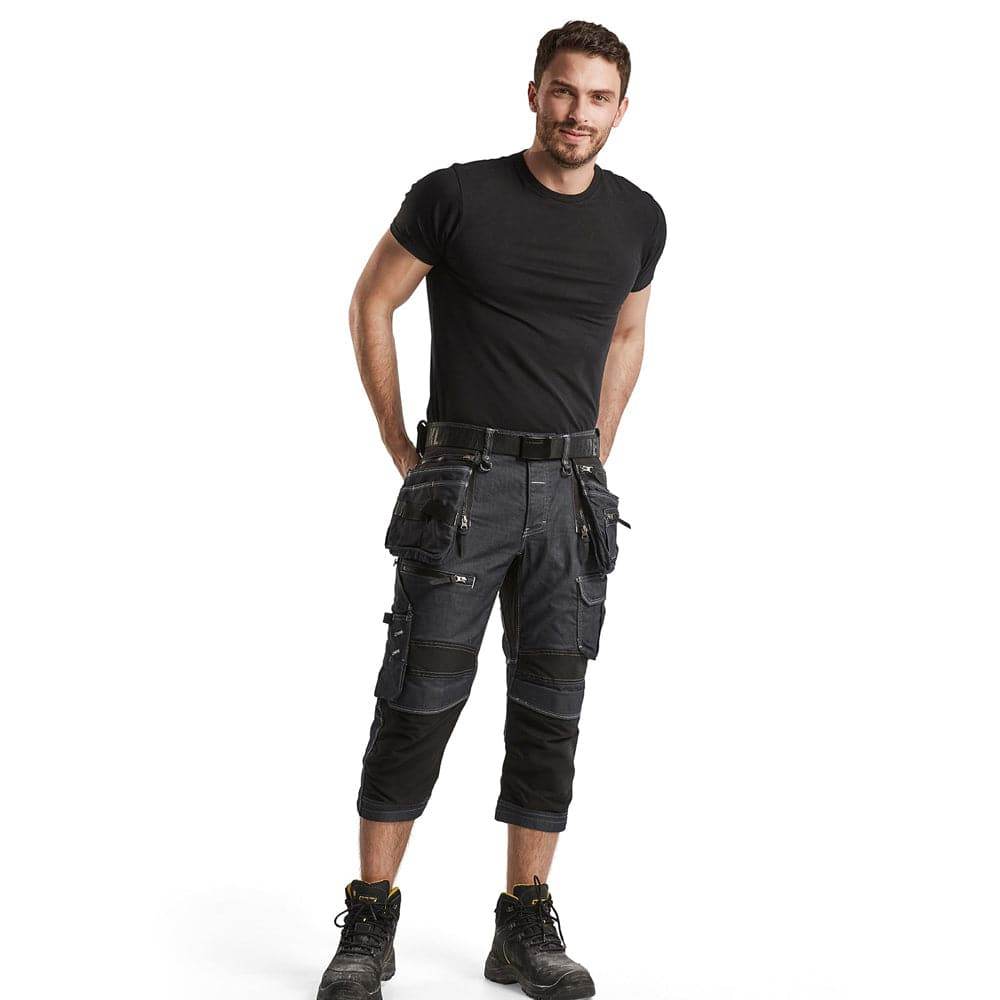 Blaklader-X1900-1991-3-4-Length-Stretch-Knee-Pad-Holster-Pocket-Pirate-Trousers-Workwear-Nation-Ltd-3886 - Bobobiy