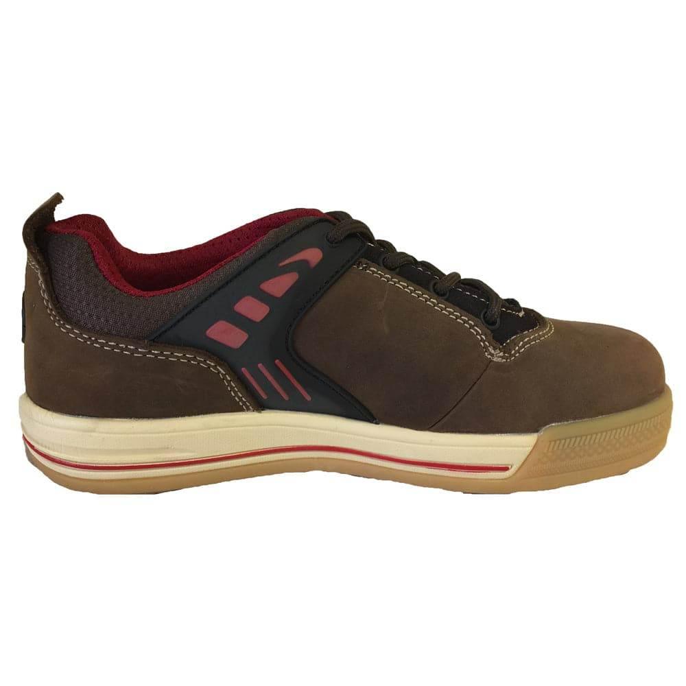 Buckler Largo Bay Safety Work Trainer Shoes Brown (Sizes 6-13) Men's - Bobobiy