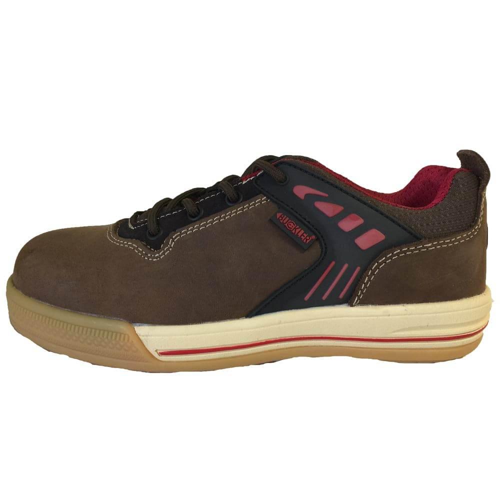 Buckler Largo Bay Safety Work Trainer Shoes Brown (Sizes 6-13) Men's - Bobobiy