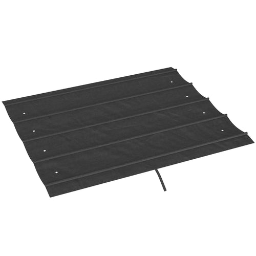Dark grey retractable pergola cover roof panel with multiple fabric segments