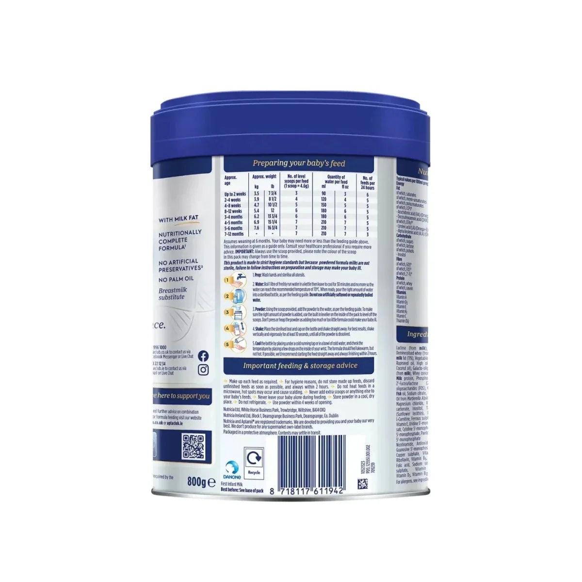Aptamil Advanced 1 First Infant Milk from Birth 800g
