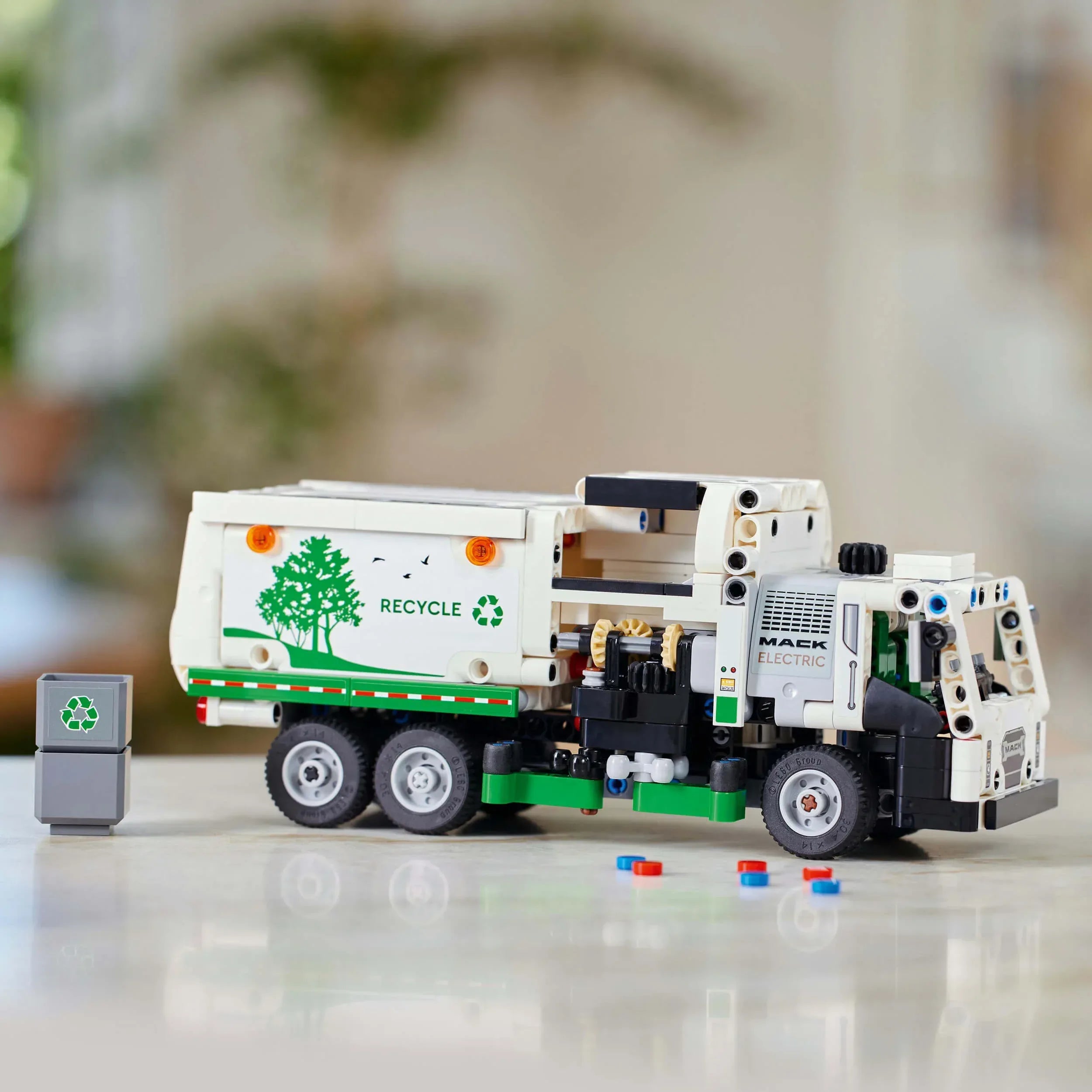 Lego Technic 42167 Mack Electric Garbage Truck Model for Ages 8 and Up - Bobobiy