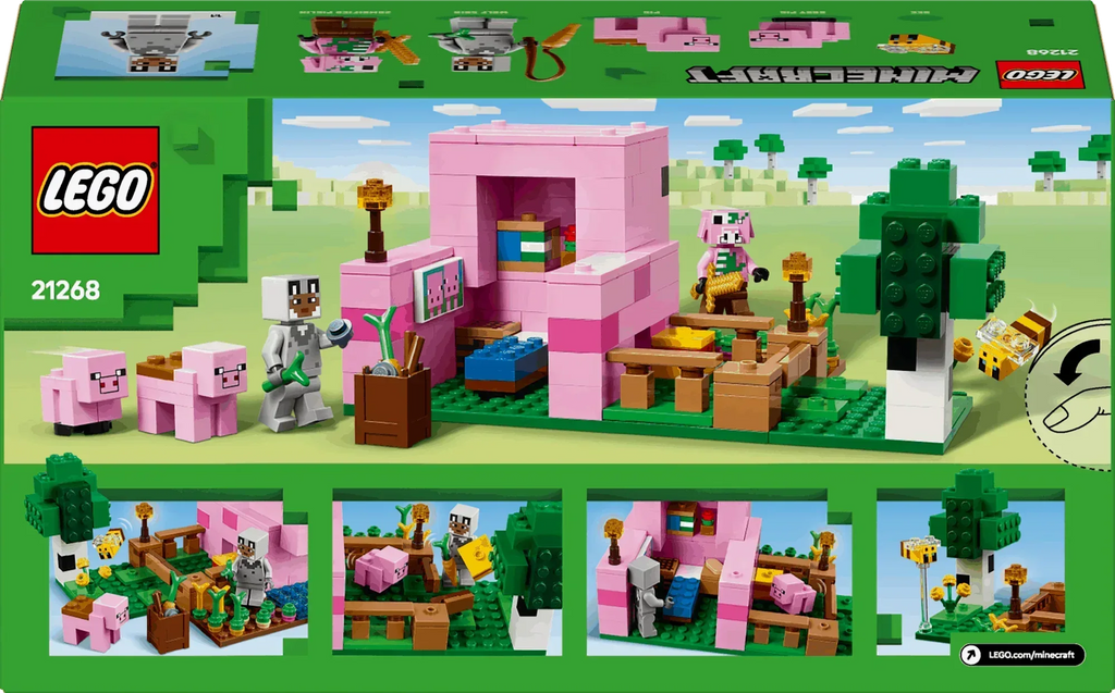 Lego Minecraft 21268 The Baby Pig House Toy Playset for Ages 7 and Up - Bobobiy