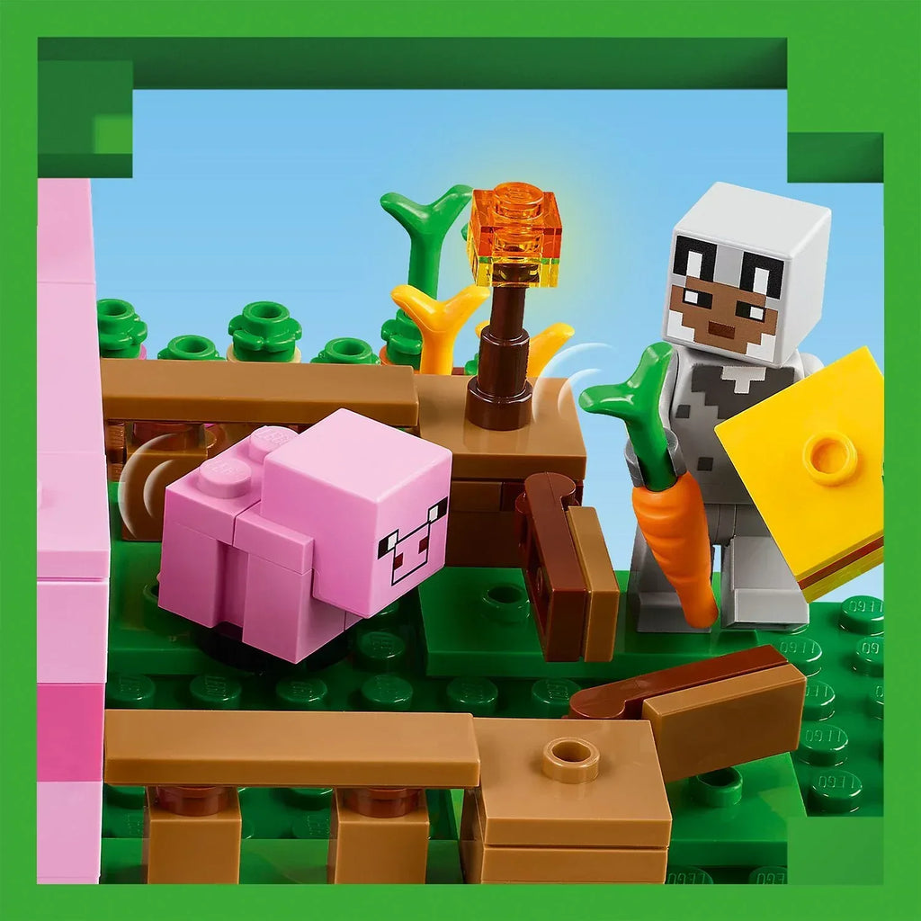 Lego Minecraft 21268 The Baby Pig House Toy Playset for Ages 7 and Up - Bobobiy