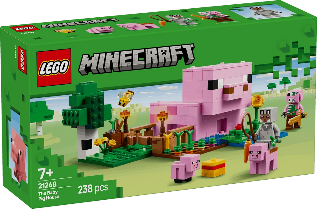 Lego Minecraft 21268 The Baby Pig House Toy Playset for Ages 7 and Up - Bobobiy