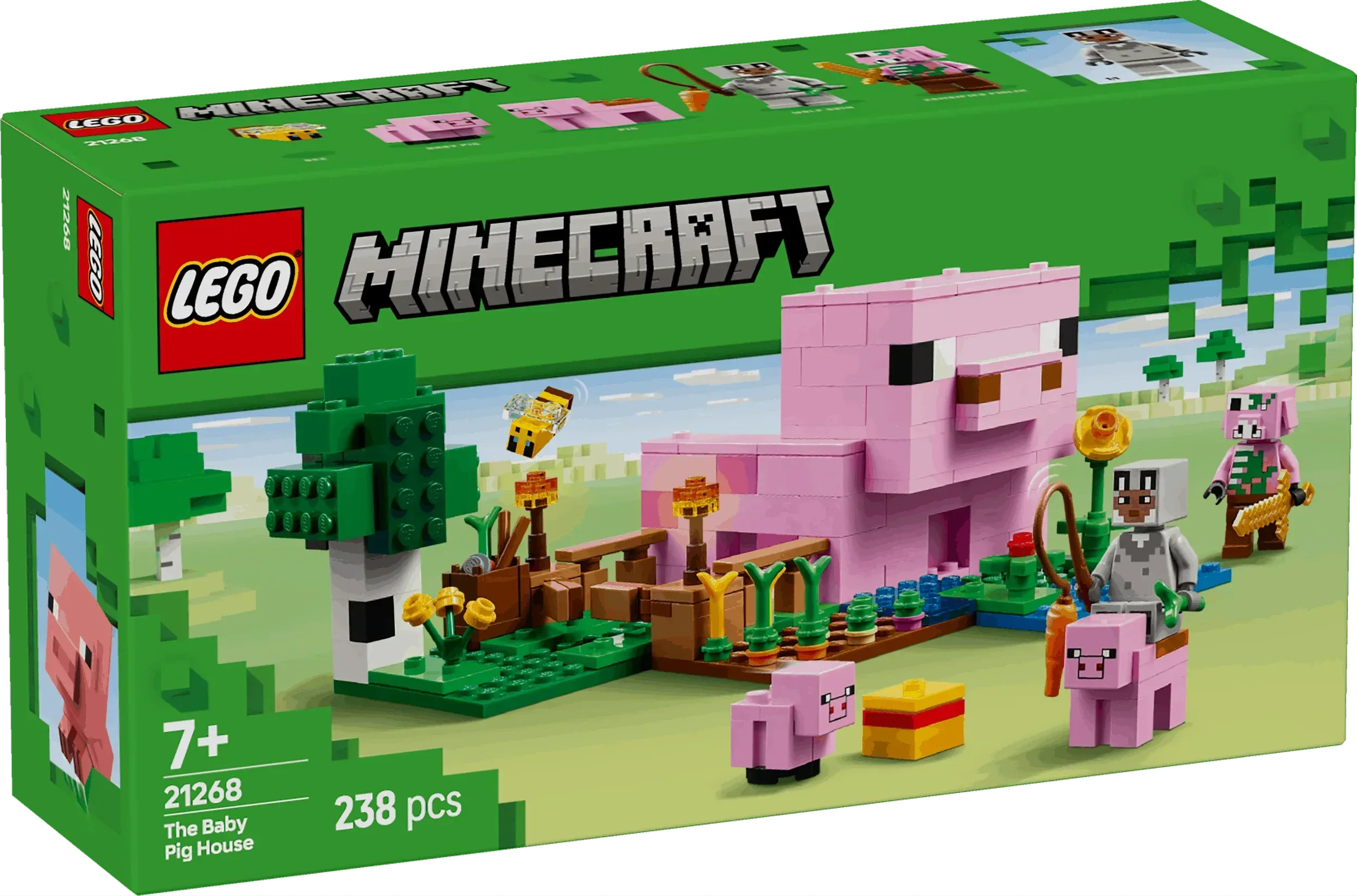 Lego Minecraft 21268 The Baby Pig House Toy Playset for Ages 7 and Up - Bobobiy